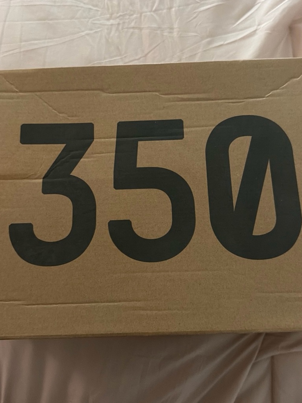 Yeezy 350 Box - Brown Cardboard with Black Print